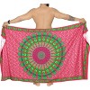 LA LEELA Men's Sarong Beach Cover Ups Wraps One Size Pink Floral - 3 of 4