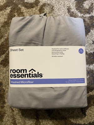 Microfiber Solid Sheet Set - Room Essentials™ : Target