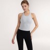 Anna-Kaci Active Women's Ribbed Black High Neck Crop Tank Top for Active and Casual Wear - 2 of 4