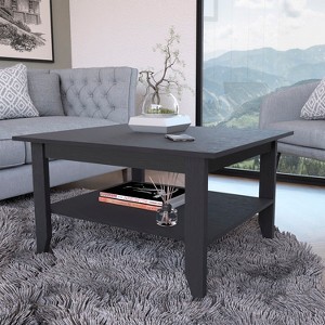 Vynxaria Timeless Classic Coffee Table - Spacious Two-Tiered Design - 1 of 4