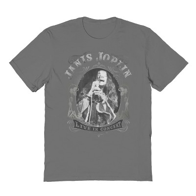 Janis Joplin Men's Pink Glasses Short Sleeve Graphic Cotton T-Shirt
