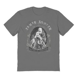 Janis Joplin Men's Pink Glasses Short Sleeve Graphic Cotton T-Shirt - 1 of 1