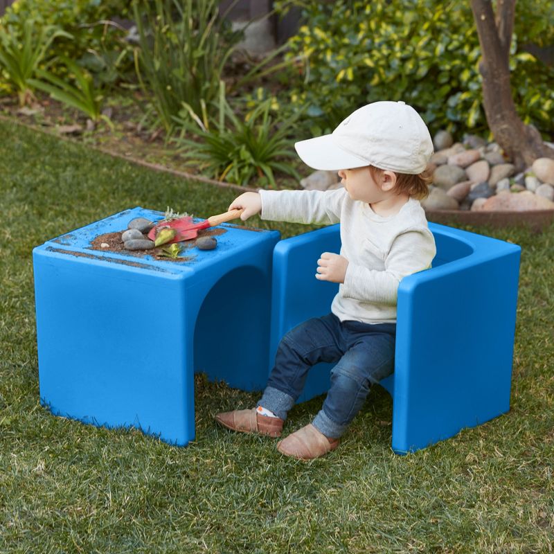 ECR4Kids Tri-Me Adaptable Kids Cube Chair, Indoor Outdoor Plastic, 3-in-1 Multipurpose Table/Seat, 6 of 15