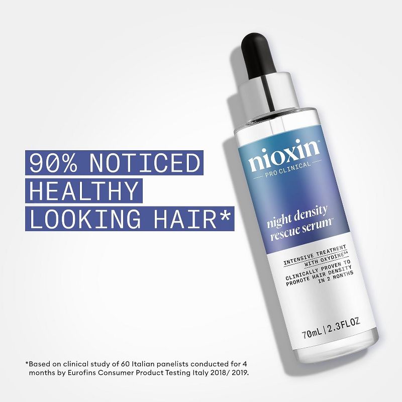 Nioxin NIGHT DENSITY RESCUE SERUM | Overnight Leave-in Intensive Treatment with Oxydine | For Hair Density and Thickness | Clairol 2.3 fl oz, 5 of 11
