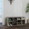 Shoe Change Stool with Cushioned Seat, Shoe Changing Bench with Organizer for Entryway, Living Room - 2 of 4