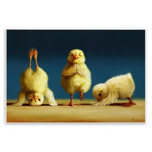 Stupell Industries Yoga Chicks Funny Stretching Poses Farm Animal Painting Wall Plaque Art - 1 of 4