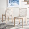 Tyria Leather Dining Chair (Set of 2) - DCH1203 - White/Natural - Safavieh - 3 of 4