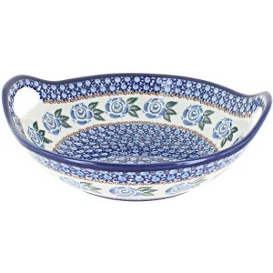Blue Rose Polish Pottery 416 Kalich Deep Bowl with Handles - 1 of 1