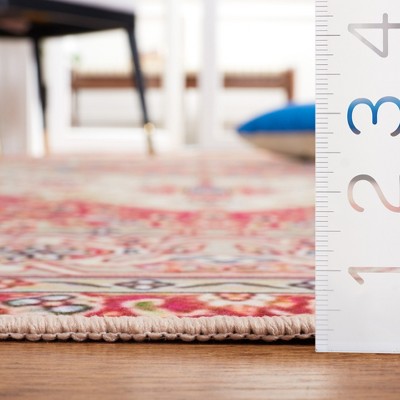 Tucson Red and Beige Synthetic Rectangular Area Rug 8' x 10'