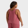 Women's Cozy Ribbed Pajama Tank Top - Auden™ - 2 of 3