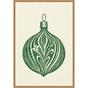 Amanti Art 23"x33" Woodcut Bauble by Pictufy Studio Framed Canvas Wall Art - 1 of 4