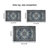 NAYSAYE 5' x 7' Vintage Bohemia Area Rug Non Slip Washable Carpet for Living Room Kitchen Bedroom Flower Pattern, Blue and Brown - 2 of 4