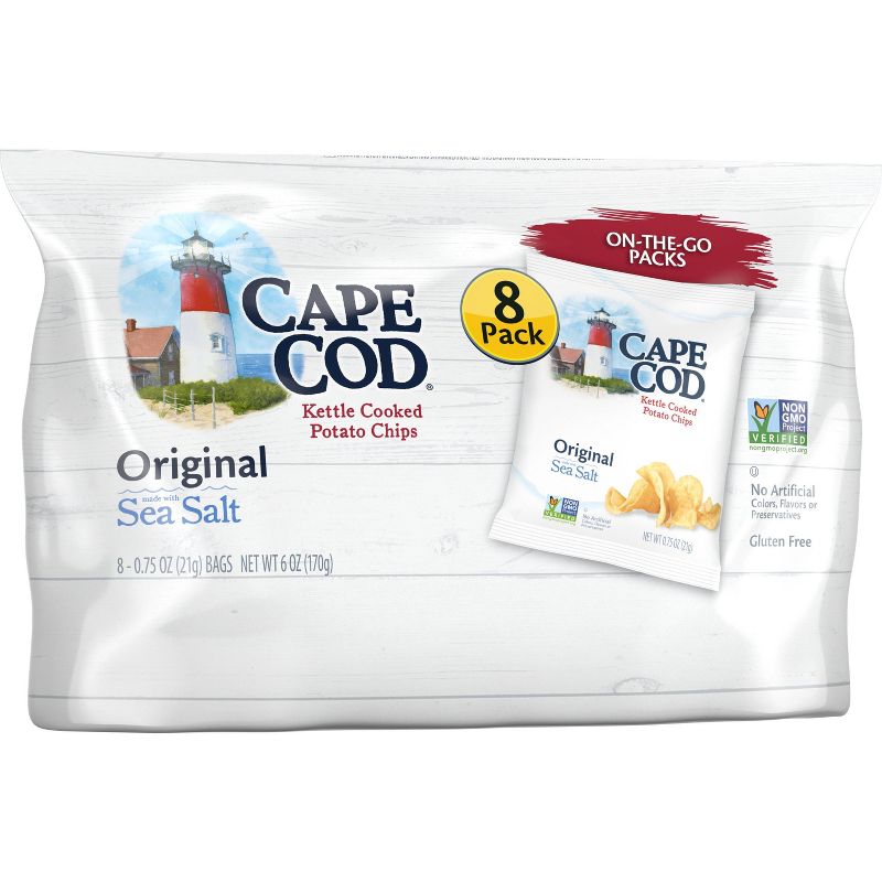 Cape Cod Potato Chips Original Kettle Chips Snack s - 8ct, 5 of 6