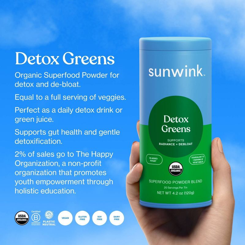 Sunwink Detox Greens Superfood - 4.2oz, 4 of 10