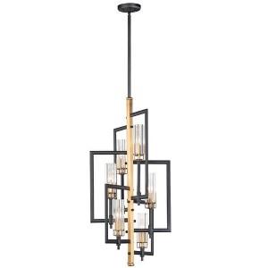 Maxim Lighting Flambeau 6 - Light Chandelier in  Black/Antique Brass - 1 of 4