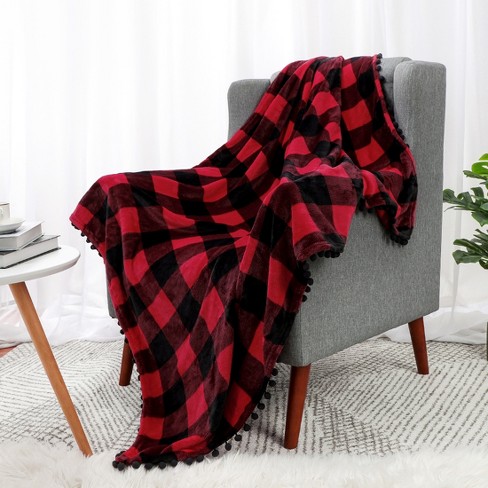 Red black best sale plaid blanket