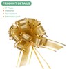 Unique Bargains Plastic Tree Stripes Gold Edge Large Satin Pull Bows 12 Pcs - 2 of 4
