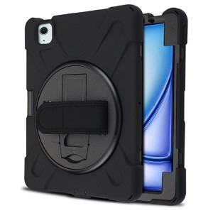 MyBat iPad Case with 360° Rotating Kickstand for Apple iPad Air 11 (2024) (2025) , Hand Strap & Pen Holder - 1 of 4