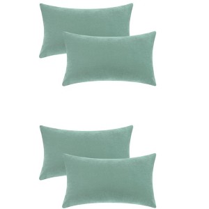 Unique Bargains Soft Solid Color Hidden Zippers Pillowcases for Bed Sofa 4 Pcs - 1 of 4