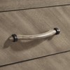 Vynxaria Arena Contemporary 2-Drawer Nightstand, Antique Gray, Metal Accent Pulls, Dovetail Construction, MDF/Rubber Wood Blend - 2 of 4