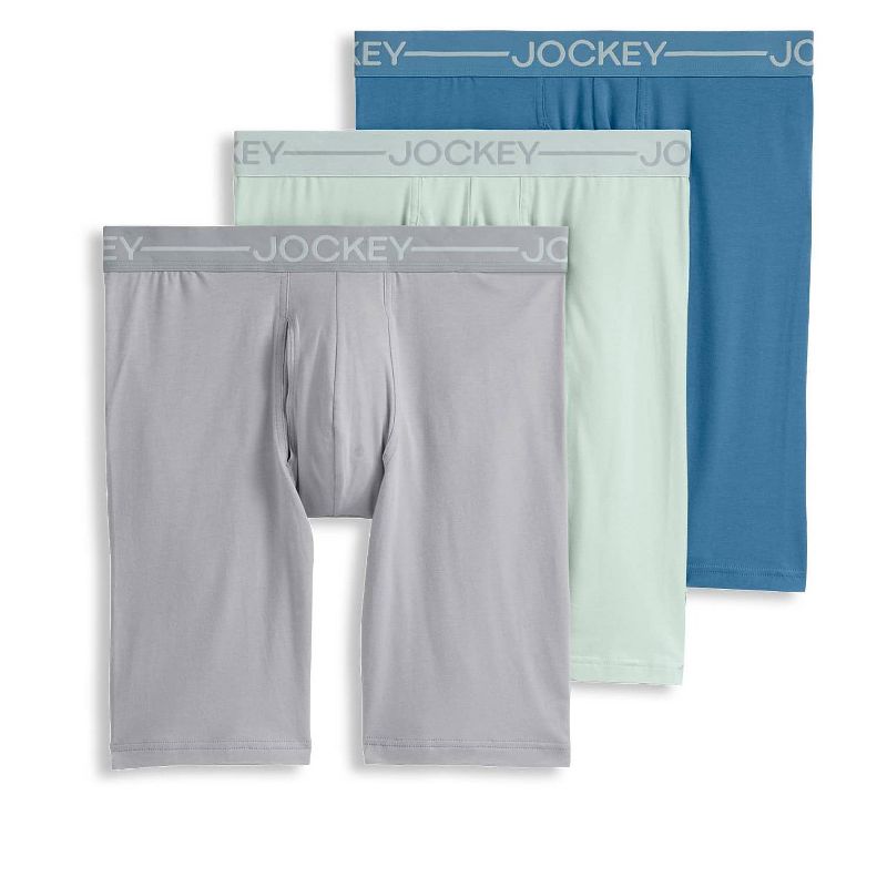 Jockey Men's Organic Cotton Stretch 9.5" Long Leg Boxer Brief -, 3 of 4