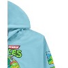 Mens Ninja Turtles Group Hoodie - Straight From The Sewer - TMNT Hoodie Sweatshirt with Sleeve Print (Light Blue, X-Large) - 4 of 4