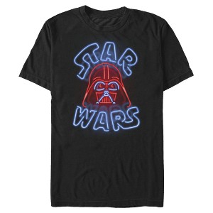 Men's Star Wars Vader Neon Sign T-Shirt - 1 of 4