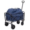 VisioGear Multi-use Bag Collapsible Foldable Wagon Cart, Beach Wagon Grocery Cart with Liner Bag and Cover, Dark Blue, 25.98"*17.32"*37.4" - 2 of 4