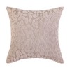 Kate Aurora Red Hook Cut Leaf Embossed Chenille Ultra Plush & Fluffy 18"x 18" Filled Accent Throw Pillow With Removable Zipper Shell/Cover - 2 of 4