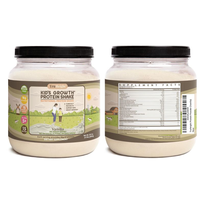 TruHeight Growth Protein Shake Ages 5+ Vanilla - Pediatric Recommended - Kids Protein Powder - Height Growth Maximizer - Clinically Proven Nutrients, 2 of 11