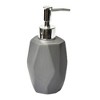 Evideco French Home Goods Geometric Stoneware Soap Dispenser, 11 fl oz - Diamond Design with Chromed Pump, Ideal for Kitchen or Bathroom - 2 of 4