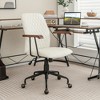 Tangkula Velvet Home Office Chair Swivel Adjustable Task Chair w/ Wooden Armrest Beige - 4 of 4