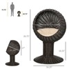 SEVOBAL Rattan Wicker Elevated Cat House Kitty Scratch House Pet Bed W/ Cushion,Black(15.25"*17"*26.75") - 4 of 4