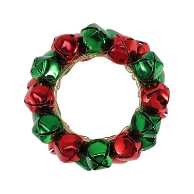 Unique Bargains Napkin Rings Christmas Bell Stainless Steel 1 Pc