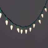 60ct LED C6 Faceted String Lights Warm White with Green Wire - Wondershop™