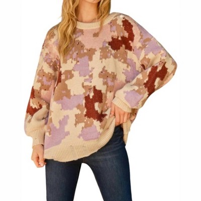 Women's Out of Hiding Camo Sweater - And The Why