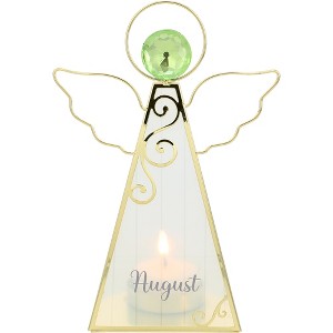 Pavilion Gift Company- August - 6.5" Angel Tealight Candle Holder Religion Faith Birthday Zodiac Leo Virgo Birthstone Gift - 1 of 4