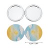 Unique Bargains Round Hand-drawn Makeup Mirror Yellow Blue 1 Pc - 2 of 3