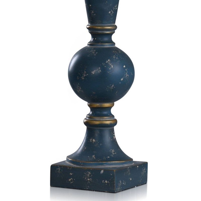 Asher Traditional Distressed Bannister Table Lamp Blue - StyleCraft, 4 of 5