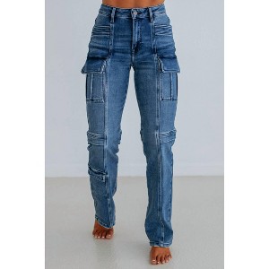 Women's Tracey Cargo Straight Leg Jeans - HIDDEN - 1 of 4