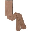 Memoi Girls Ribbed Cotton Rich Multi-Arrow-Patterned Sweater Tights Bark 2-4 - 3 of 4