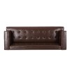 Raintree Mid Century Modern Faux Leather Tufted 3 Seater Sofa Dark Brown/Espresso - Christopher Knight Home: Elegant Retro Design, Wood Frame - 4 of 4