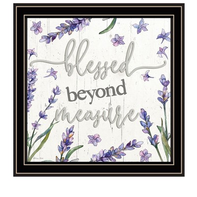 HomeRoots Blessed Beyond Measure Black Framed Print Wall Art