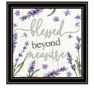 HomeRoots Blessed Beyond Measure Black Framed Print Wall Art - 1 of 3