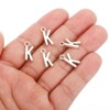 Unique Bargains Metal Bulk Elegant DIY Crafts Jewelry Making Initial Pendant 50 Pcs - 4 of 4