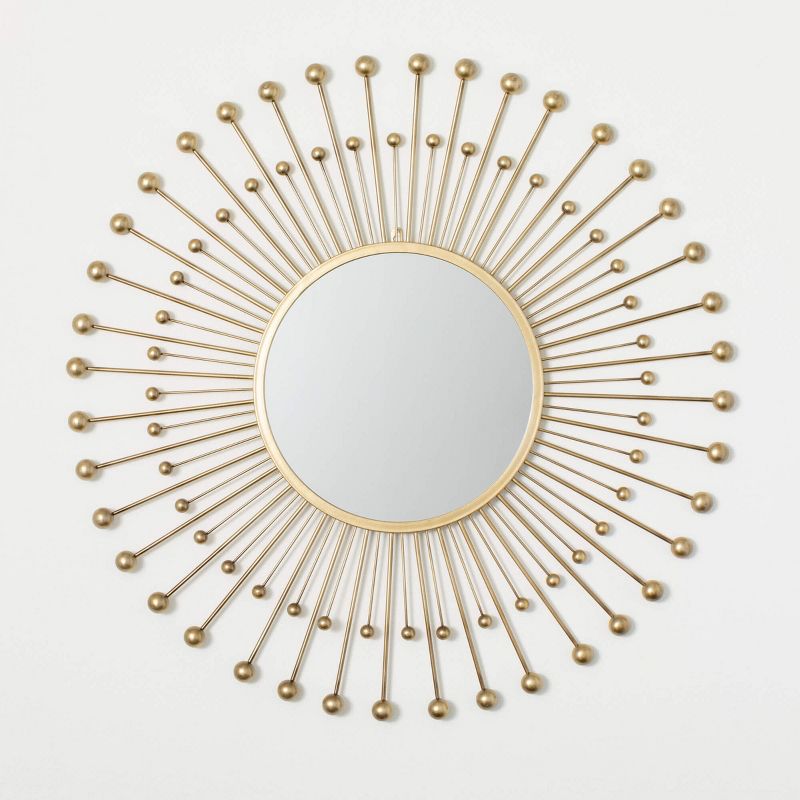 Sullivans 35.5" Gold Mid-Century Modern Mirror, Metal, 1 of 4