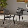 FURNIinspire Dining Chairs Set Of 2 Farmhouse Spindle Back Dining Chair, Simple Dining Room Chairs for Kitchen Island Bar, Black, 19.25"*17"*30.25" - 4 of 4