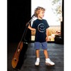 Deux par Deux Boy French Terry Zip Pocket Shorts Pale Mauve Blue - 2 of 4