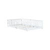 Whisen Twin Size Montessori Floor Platform Bed with Built-in Book Storage Rack on Headboard - 2 of 4