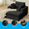 Mjkone Modern Extra-Large Corduroy Upholstered Modular Sectional Sofa Set,Deep Seat Sleeper Chair Indoor with Ottoman - 4 of 4